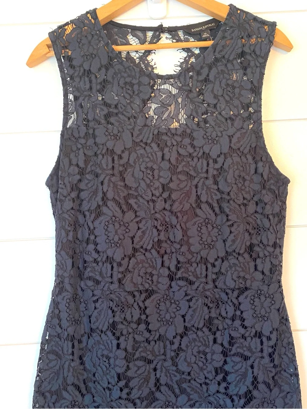 Banana Republic Navy Floral Lace Dress (size 10)